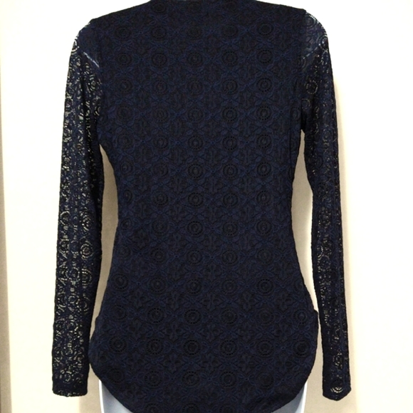 Xhilaration Long Sleeve Laced Bodysuit Shirt NWT - Picture 5 of 13